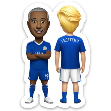 Leicester city supporter with Donald trump  sticker