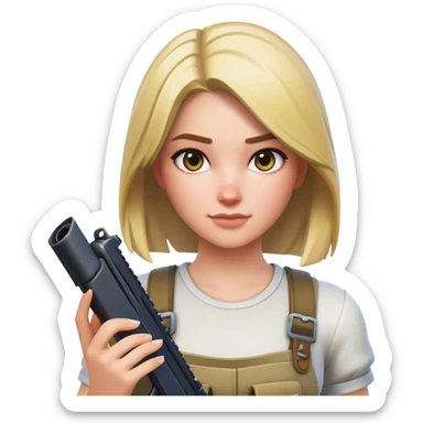 girl playing fortnite sticker