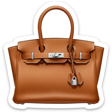 Birkin bag Hermes brown sticker