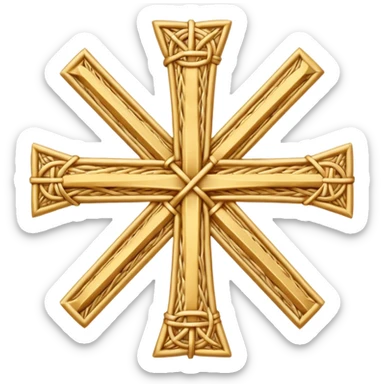 St. Brigid's cross or St. Brigit's cross (Irish: Cros Bhríde, Crosóg Bhríde or Bogha Bhríde) is a small variant of the Christian cross often woven from straw or rushes. sticker
