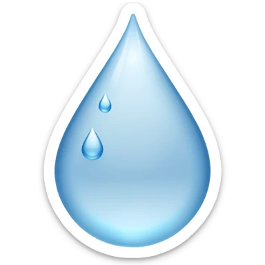 Gota de agua color blanco sticker