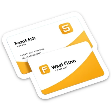 3D minimal corporate card with bold #FF3D00 accents or partial #FF3D00 surface, showing only the text ‘WAD’. No numbers, no names, no chip, no logos. Clean, modern, high-end style sticker