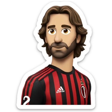 ac milan Pirlo number 21 sticker