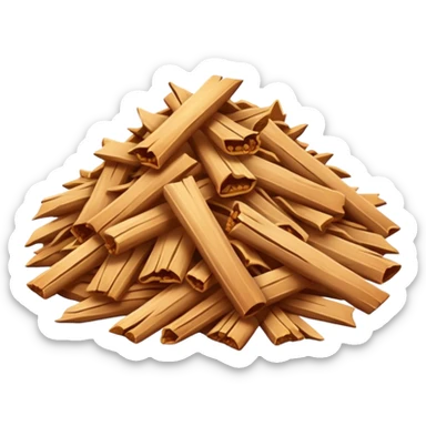 Pile of arboriculture wood chip sticker