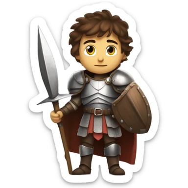 Hiccup ready for tournament with lance and shield sticker