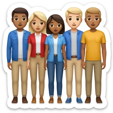 Software Engineering team (multi sex and ethnicity, relaxed, not dressed the same) sticker