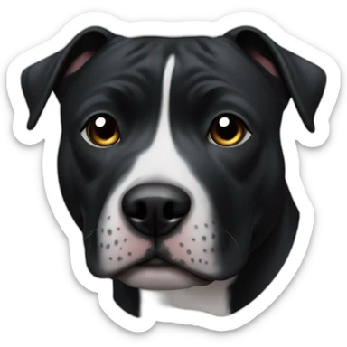 Staffy black sticker