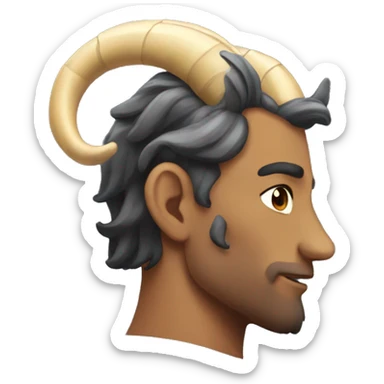 Capricorn side profile sticker