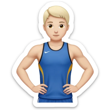 persona de pie con ropa de deporte sticker