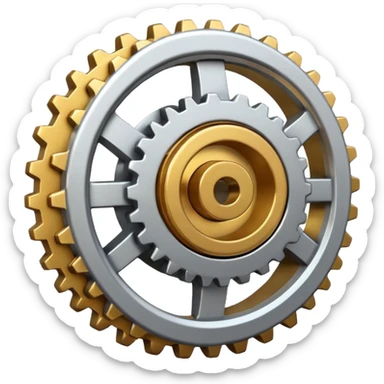  gear emoji modern professional design for business presentation sticker