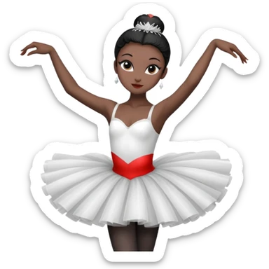 Black swan ballerina emoji from a far  sticker