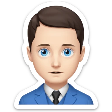 Elijah Wood with blue eyes sticker