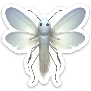 A ghost riding a cricket sticker