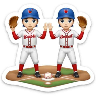 quiero dos equipos enemigos de baseball  sticker