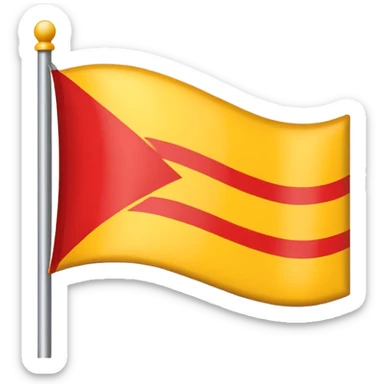  emoji of flag which includes 50% yellow strip top nd bottom 50%red flag like ukraine flag sticker