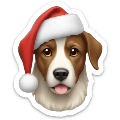 Carlin avec un bonnet de Noël  sticker