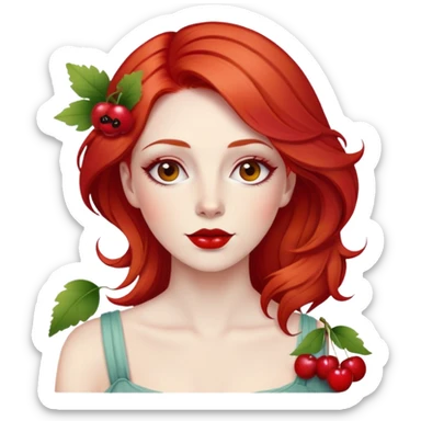 Roll with poppy and cherry  sticker