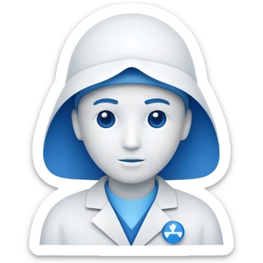generate a flat image icon for AI Health Expert sticker