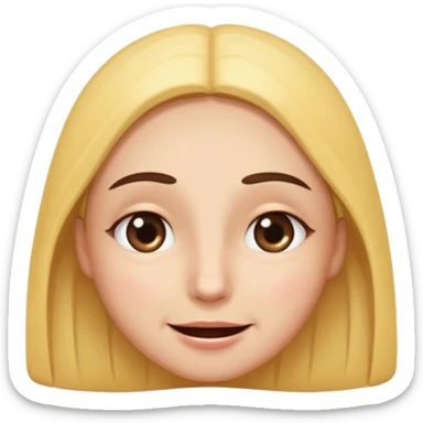 pleading face, glossy eyes, closed mouth smile, eyebrows slightly raised but not sad, warm and friendly sticker