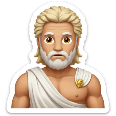 Zeus Greece ancient cloth sticker