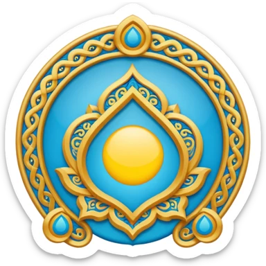 Kazakh national oyu  sticker