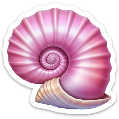 Detailed pink seashell  sticker