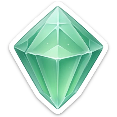 green ice frosted shield sticker