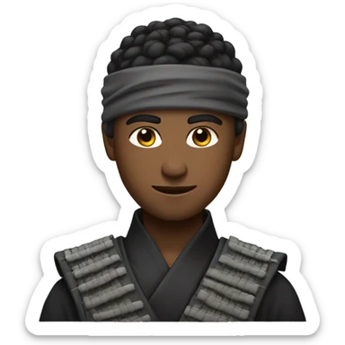 ninja with a low taper fade sticker