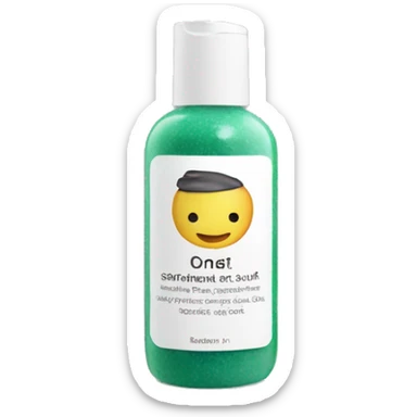 bottle of scalp scrub with label sticker