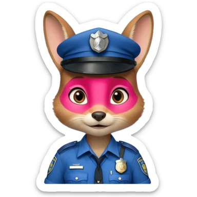 Judy Hopps (rabbit, without cap) from the Zootopia Disney movie sticker