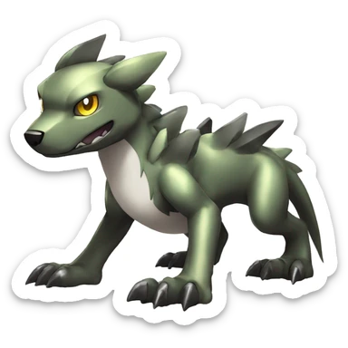 cute cool edgy shiny Digimon-Fakemon-animal full body sticker