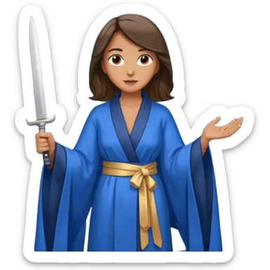 An upright Europe (a tall woman), wearing a blue, flowing robe with stars on the hem, and behind her stands Chancellor Merz, holding a knife toward her back 
you forgot chanccellor merz behind her sticker