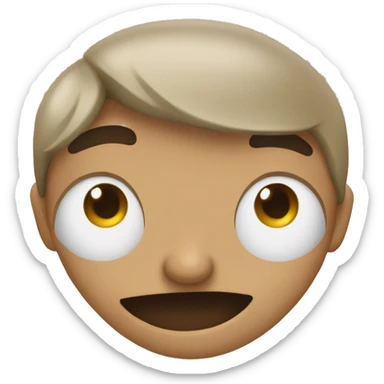 normal emoji but eyes half closed and right eye is closed sticker