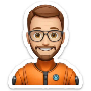 gordon freeman Grinning Face with Smiling Eyes sticker