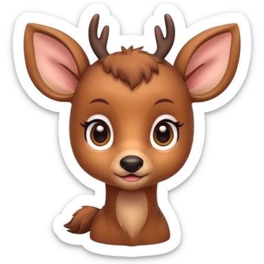A cute baby deer  sticker