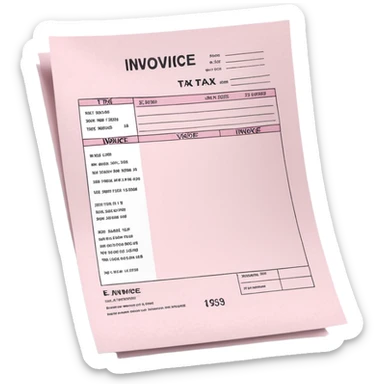 Pale Pink E-Tax Invoice account paper sticker