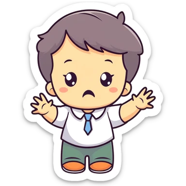 Frustrated toddler teacher sticker