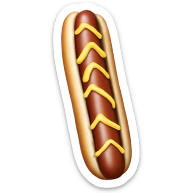 A long hotdog coming out of fence sticker