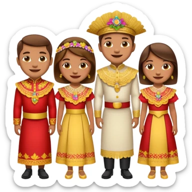 group of emoji Philippines style sticker