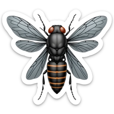 Can you do a emoji of a cicada goth style sticker