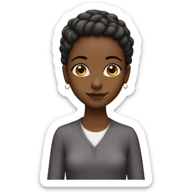 African American girl tall skinny sticker