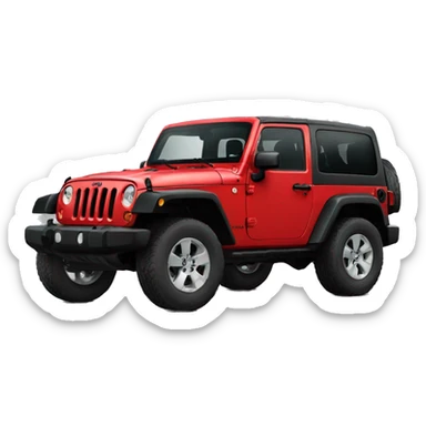 Jeep wrangler red sticker