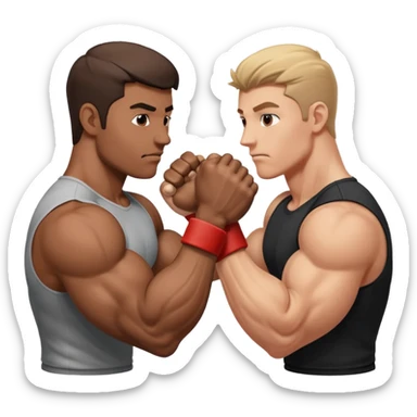 2 bicep arm wrestling  sticker