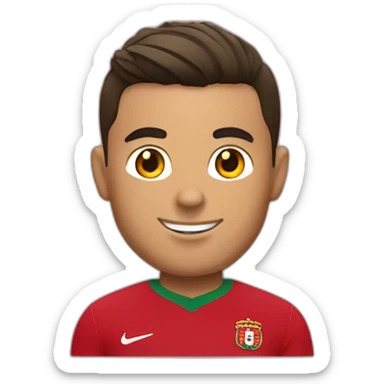 cristiano ronaldo with portugal red jersey sticker