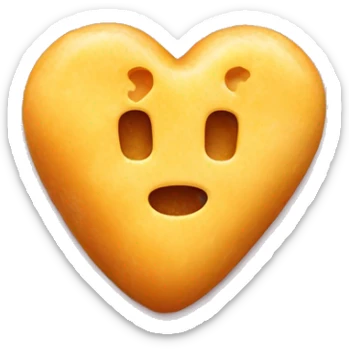 Heart with glazed cheese curd inside sticker