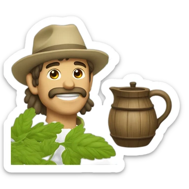 gaucho argentino toma yerba mate sticker