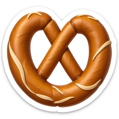 pretzel font U sticker