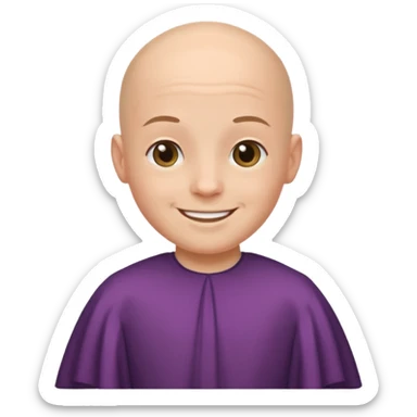 Bald boy in nice dress sticker