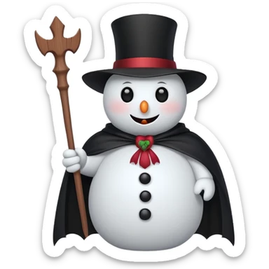 cute vampire snowman sticker