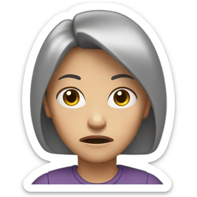 angry karen face sticker